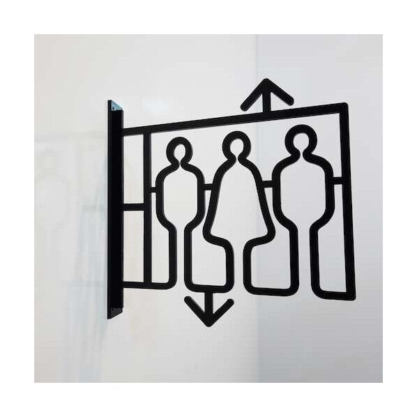 ツケレルン 1Wayピクトサイン(エレベーター01) 黒 6300028515 1個