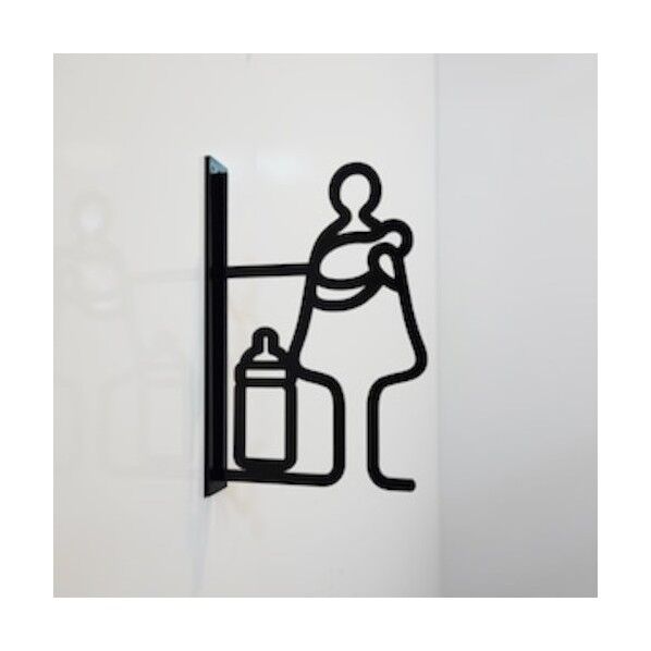 ツケレルン 1Wayピクトサイン(授乳室01) 黒 6300028518 1個