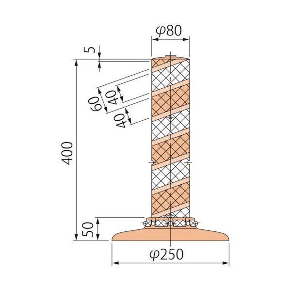 ポストコーン全面反射LATR-40-250-R 6300029547 1本