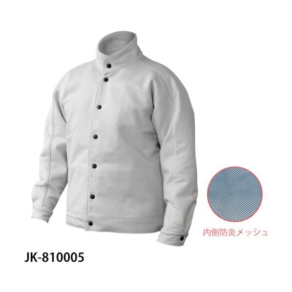 ボンレザーメッシュ ブルゾン ホワイトL JK-810005-L 6300031782 1枚