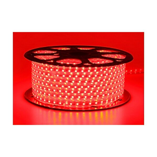 グリーンクロス LED色付ベルトライト 50m巻 赤 AC100V 6300033797 1巻