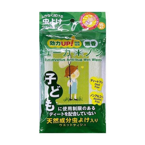 グリーンクロス 虫よけウエットティッシュ ユーカノン 袋 6300032866 1袋