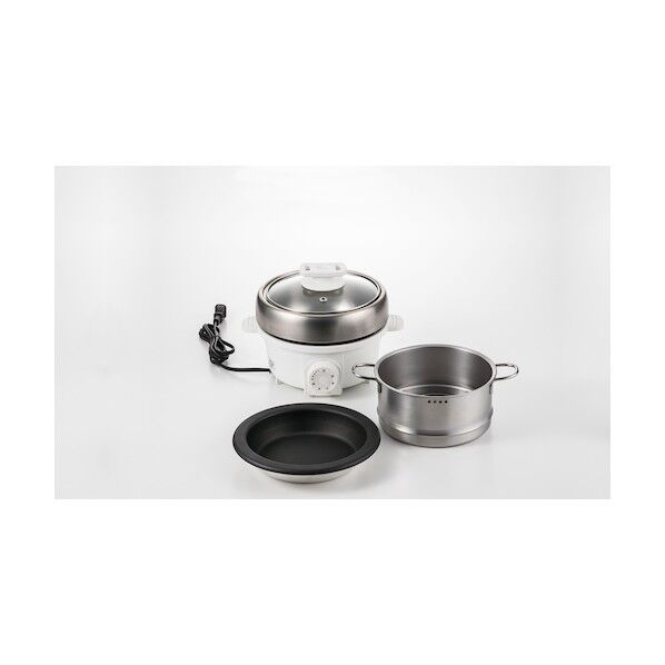 プチ・プレジール 電気ミニグリル鍋 スチーマー付(ホワイト) 6300034809 1台