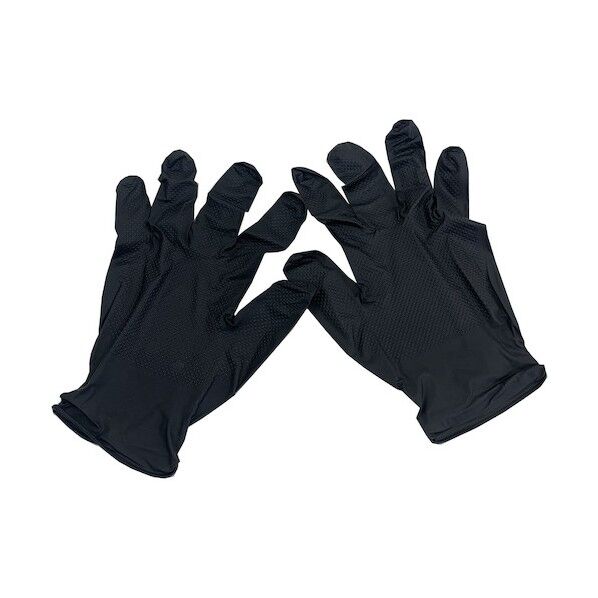 ニトリル ガルディアングローブ ブラック S 0610-0050-20 6300036423   50枚