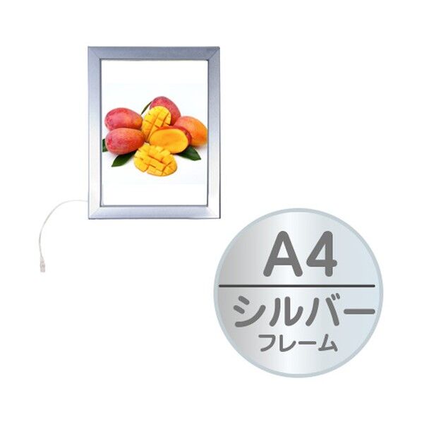 トレード イージーライトパネル 屋内用 ツヤ無シルバー A4 角型 (59481A4*) 6300037149 1台
