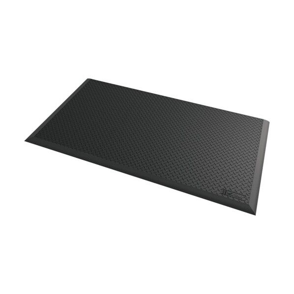 JUSTRITE 疲労軽減マット(難焼性) ダイヤモンドフレックス ブラック 646S4064BL 1点