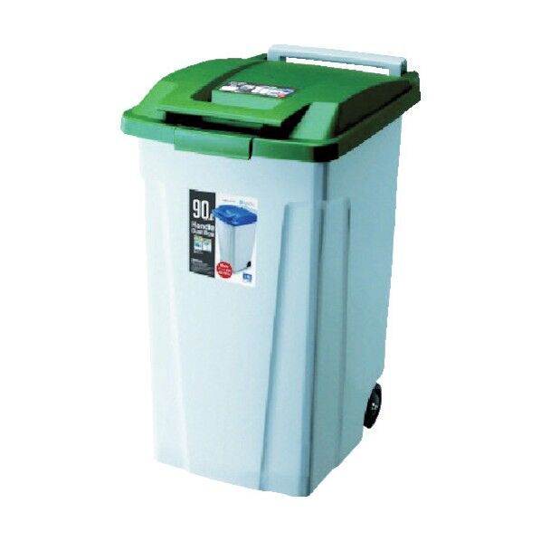 ハンドル付分別ダストボックス二輪付