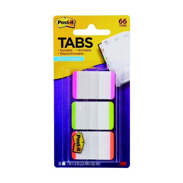 ポスト・イット 超丈夫なインデックス38.1X25.4mm 66枚 3色 686L-PGO 66枚
