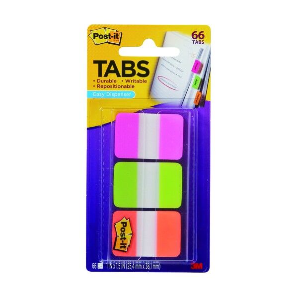 ポスト・イット 超丈夫なインデックス 38X25.4mm 3色 686-PGO 66枚