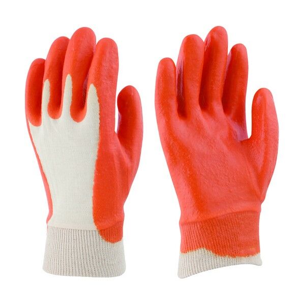 TOWA/トーワ 背抜き手袋ビニスターエース オレンジ 330 x 140 x 40 mm 00681...