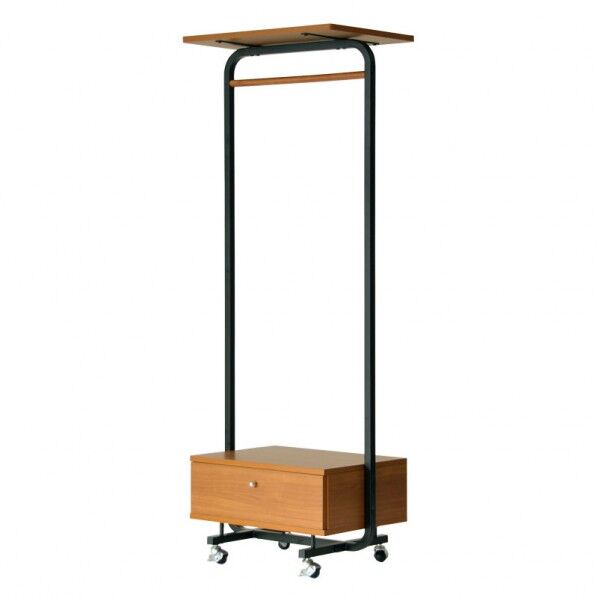 引出し付きハンガーラック ライトブラウン HS-60DN 1個