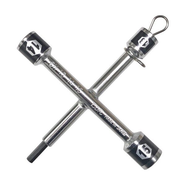KDR 自転車用クロスレンチ(ハンガーフック付)フルポリッシュ 13x14x15&六角レンチ6mm 6H-15 1点