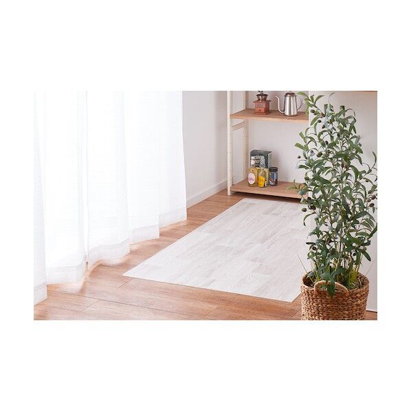 抗ウィルス・抗菌・防カビ機能付き 水拭きできるクッションフロア シャビーホワイト 450×1200×2 シャビーホワイト 45×120 700040031 1枚