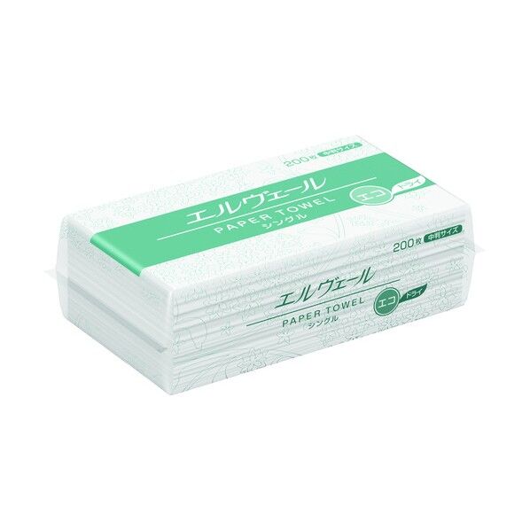 エルヴェール ペーパータオル エコドライシングル