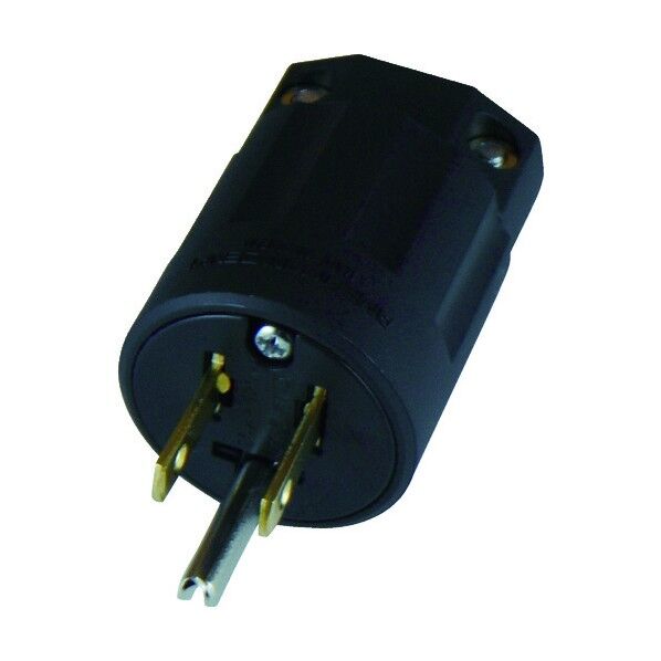 平刃形ナイロンプラグ接地2P15A125V 73 x 37 x 36 mm 7112GN 1