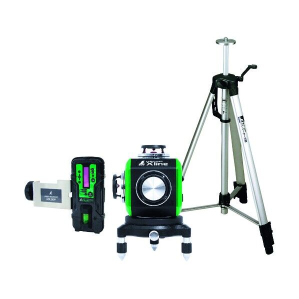 レーザー墨出器 レーザーロボ Xline グリーン 受光器・三脚セット 71618 1台