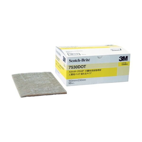 7530DOT スコッチ・ブライト 工業用パッド 切れるタイプ ＃3000相当 うす茶 便利グッズ（文具・OA機器） 1個