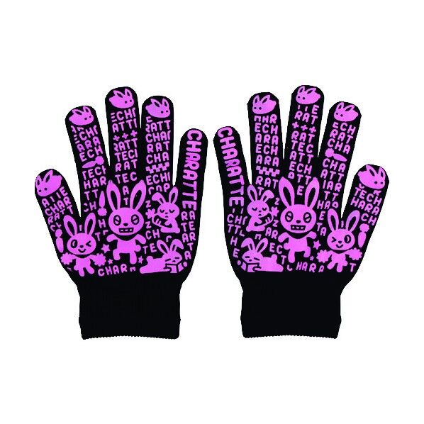 #767 のびのびキャラッテ うさぎ ブラック/ピンク 767-USAGI-PNK 1点