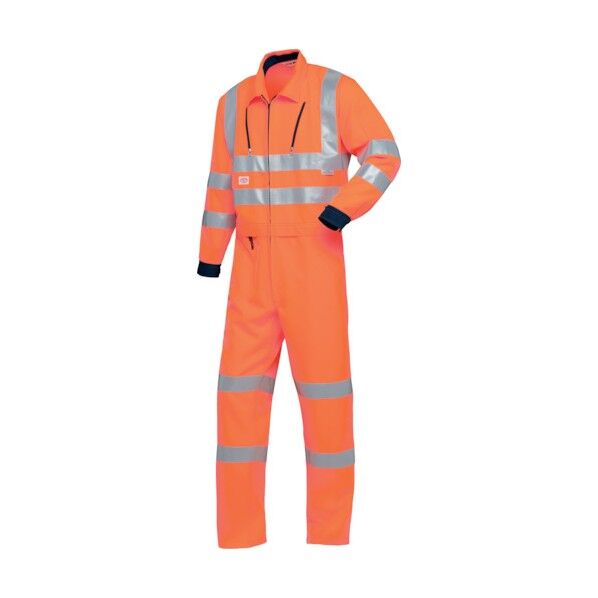 反射型つなぎ服7630-003オレンジ-L 7630-003-L 1着