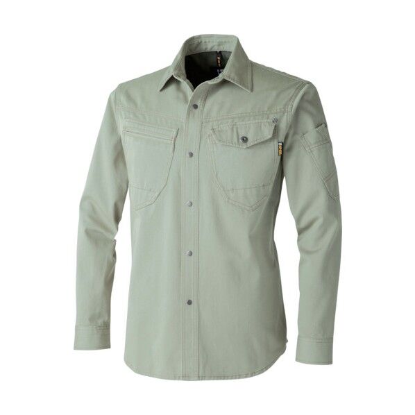 綿100%長袖シャツ アースグリーン 3L 770021-43-3L 1点