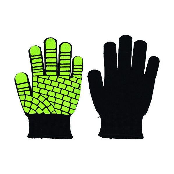 #782-M Qフィッツカラーハンド 黒/ライトグリーン M 782-M-LGRN 1点