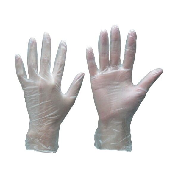 ビニール極薄手袋 粉付 (100枚入)