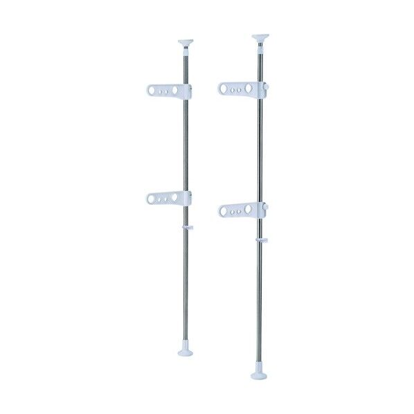 PORISH 突っ張り式物干し ベランダ用 サイズ(約):片側/幅10×奥行35〜59×高さ210〜275cm 1個