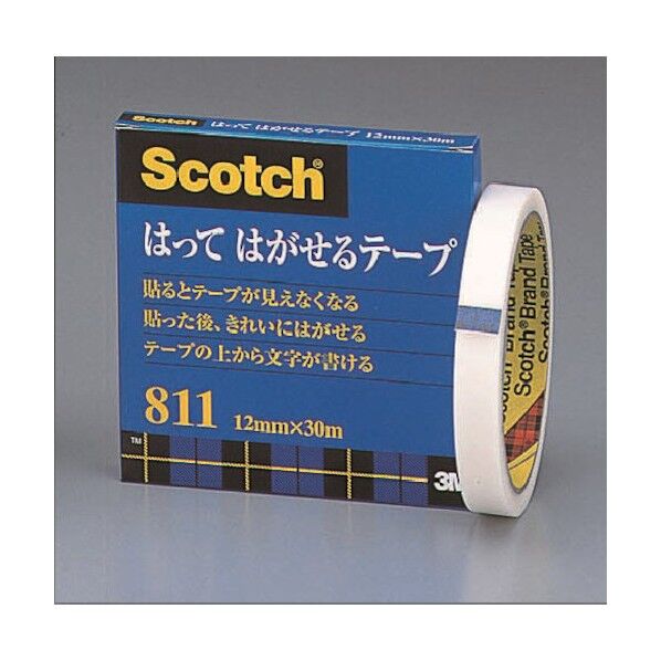 貼ってはがせるテープ 半透明 12mmX30m 811312 1巻