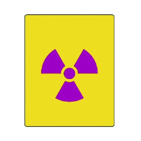 放射能標識放射能マーク(中)・2枚組・200X160 817-48 1