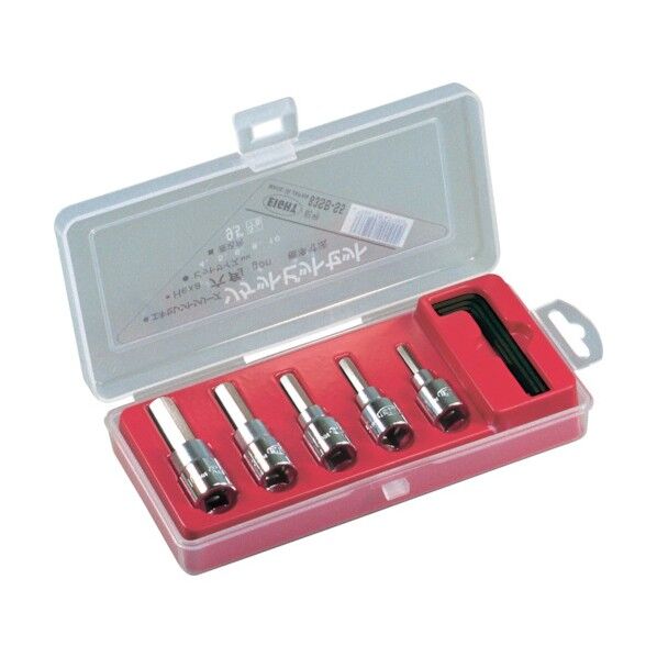 六角ソケットビット標準寸法(差込角9.5mm)5本セット4~10mm