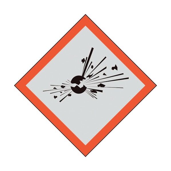 GHSラベル 小 爆弾の爆発 846-83 1点