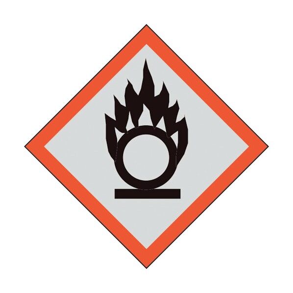 GHSラベル 中 円上の炎 846-92 1点