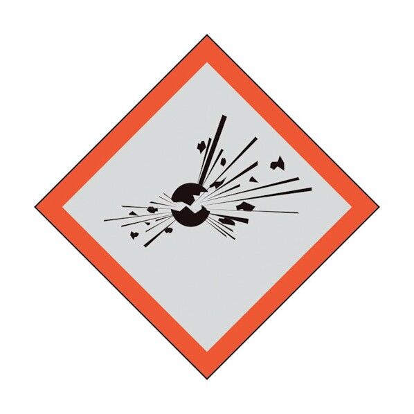 GHSラベル 中 爆弾の爆発 846-93 1点