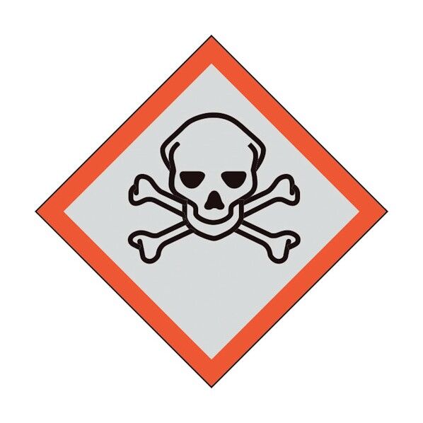 GHSラベル 中 ドクロ 846-96 1点