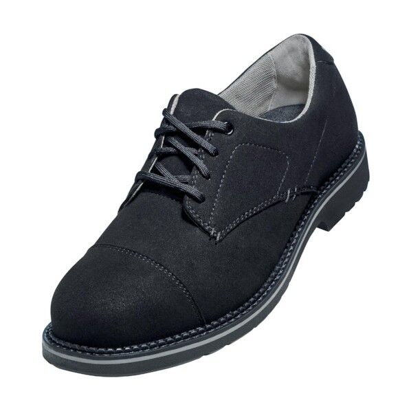 ウベックス1ビジネスシューズS3SRCマイクロベロアブラック25.5CM 8430540 1点