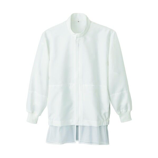 長袖比翼ブルゾン(男女兼用) 001ホワイト S 861028 1