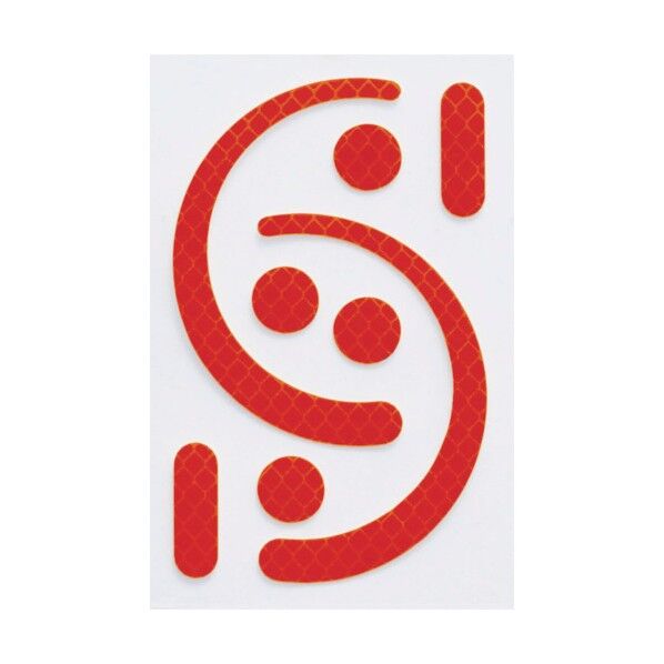 蛍光プリズム反射ステッカー(安全帯フック用)