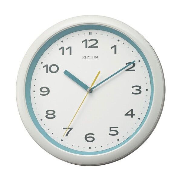 リズム リズム 電波 壁掛け時計 小ぶりモデル 連続秒針 ブルー φ280x45.3 8MY562SR04 1点...