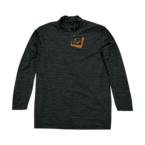 BREEZE/TEX 裏起毛インナー長袖ハイネック 杢グレー L 9119-32L06 1点