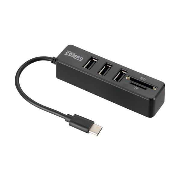 USB TypeCハブ 3ポート(カードリーダー付) 91828 1点