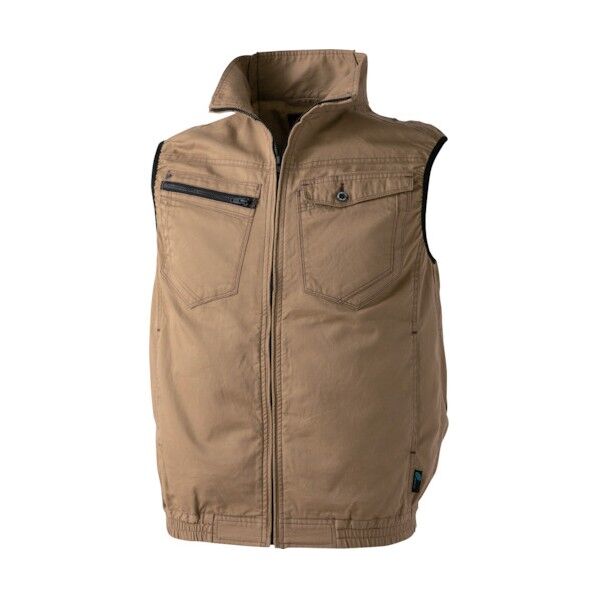 WZ ワンウォッシュコットン・ベスト カーキ F 9152-08-F 1着