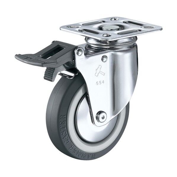 920Mシリーズ自在ブレーキ付ウレタンB車125mm 平戸車 915MKUB125 1個