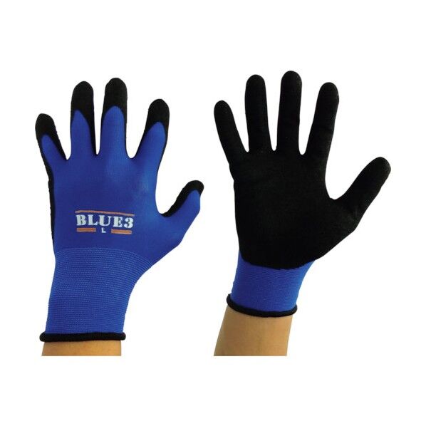 ニトリル背抜き手袋 ブルースリーニトリル手袋18G