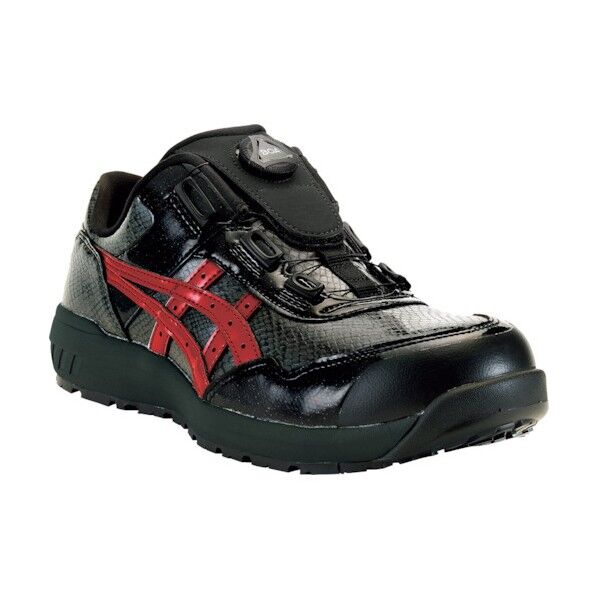 【限定カラー】ウィンジョブ CP306 BOA BLK EDITION (安全靴・セフティシューズ) ブラック×クランベリー 22.5cm 1273A087.001-22.5 1足