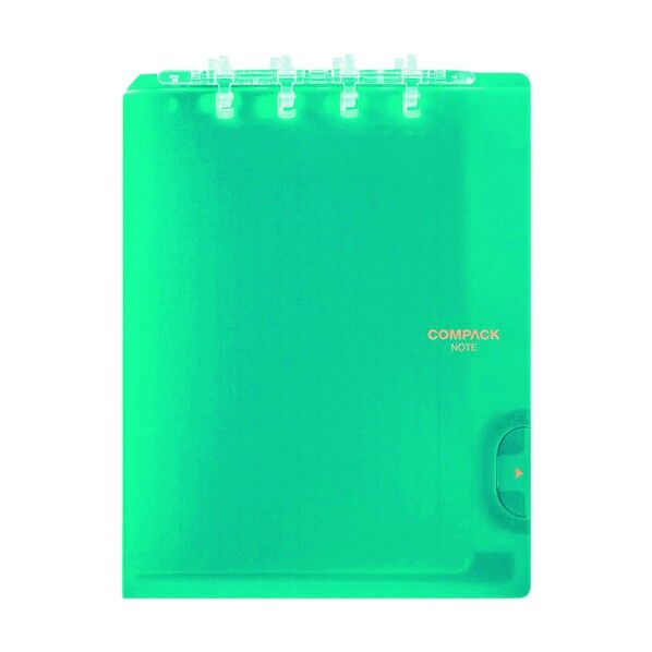 二つ折りリングノートコンパックノートA5 水色 9954TY-MI 1点