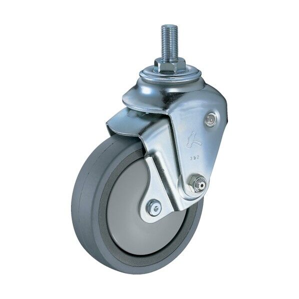 ねじ込み式クッションキャスター(ナイロンホイールウレタン車) 自在(ミリねじ)