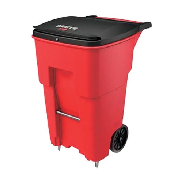 ビッグホイールコンテナ 医療廃棄物用 レッド 9W1905 1点