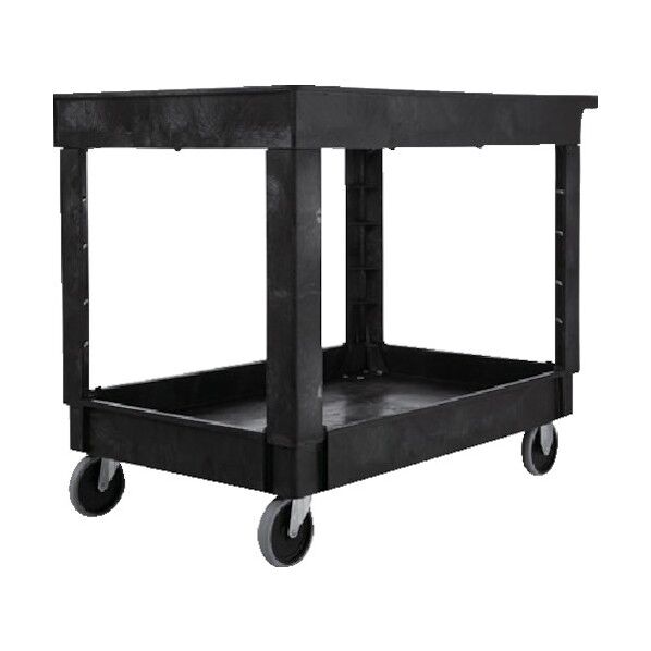 ヘビーデューティーユーティリティカート こぼれ止め付き天板・ゴムキャスター