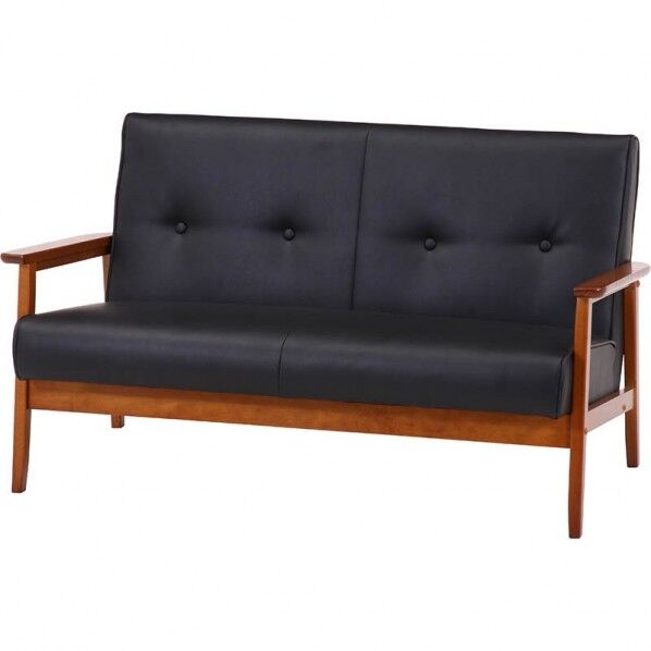 バイキャストPUソファ ミート 2P DBR