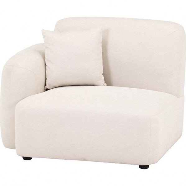 フジボウエキ Chamill 1人掛けソファ(右肘) アイボリー 約幅980×奥行800×高さ725mm アイボリー 41304 1台...